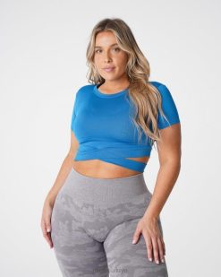 NVGTN Fitness kadınlar çapraz askılı tişört kobalt 2T4TB248