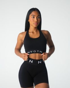 NVGTN Fitness kadınlar eski spor dikişsiz sütyen siyah 2T4TB21