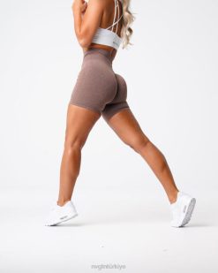 NVGTN Fitness kadınlar pro dikişsiz şort kakao 2T4TB388